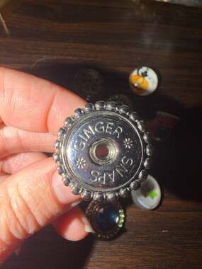 Ginger Snaps Interchangeable Jewelry Snaps Lot of 9 - Holiday, Rhinestone, Anima